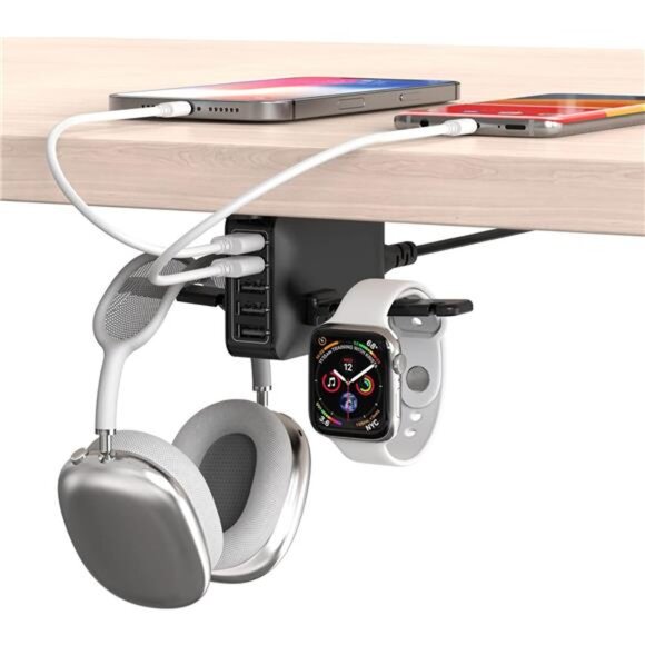 PC Gaming Headphone Headset Holder Hanger Hook, Dual Headphone Stand